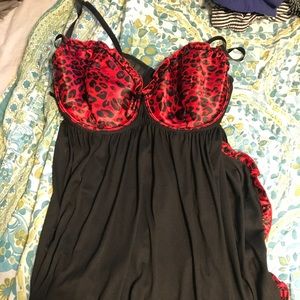 Lane Bryant lingerie red and black never worn